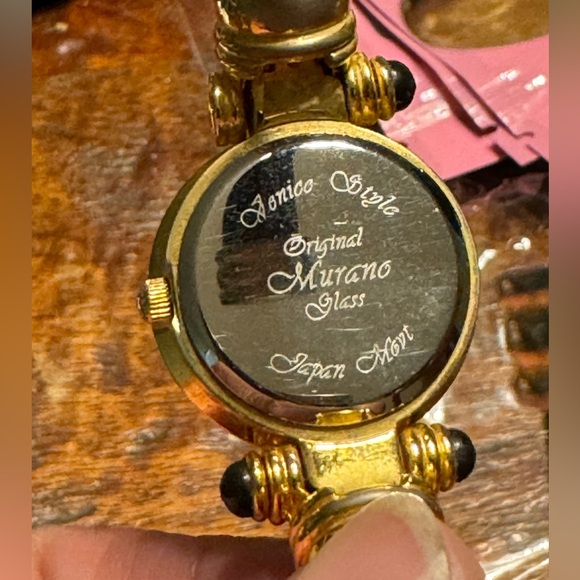 Murano Glass Watch Orig Venice Style Womens Cuff Bangle No battery/not tested - Picture 5 of 7